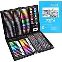 pedy 164 pcs Maletín de Lápices de Colores- Estuche de Pintruas para Niños- Incluye Crayones de Cera- Acuarelas- Lápices…